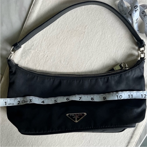 Prada Black Nylon Tote with Silver Logo - Picture 1 of 15